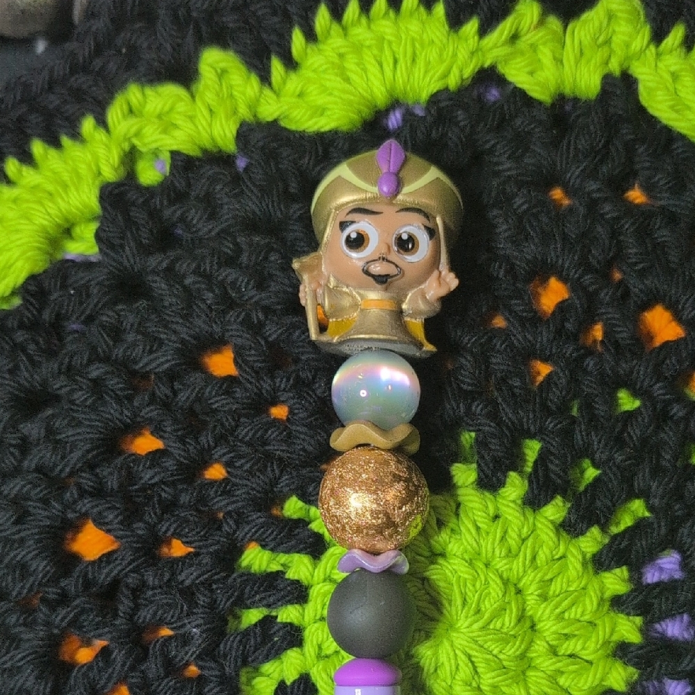 Colorful Beaded Kids Toy with Character Topper